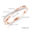 Armband met Romeinse cijfers voor dames, roséverguld kruis X diamanten armband2060435