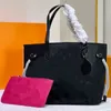 Neverfull Spring Stardust Never Full MM Tote Çanta Degrade Tasarımcı Neverfulls 1854 Çanta Tuval Deri Tote Kadın Erkek Cüzdan Pembe Çanta Çanta