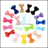 Clip per capelli con fiocco per bambini Clip laterale per nastro in puro colore per bambini Fas Mxhome Dhztx