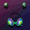 Bandanalar Alien Boppers Kafa Bandı Kafa Kostüm Aksesuarları Union Jack Gözlük Headdress Güneş Gözlüğü Yetişkin Yıldız GlasseBandanas