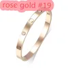 love Armband Ladies Rose Gold Silver Lady Armring Titanium Stål Skruvskruvmejsel Diamond