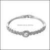 Bracelet en métal diamant Bracelet Simple rétro Fl amour mode personnalité bijoux femmes livraison directe 2021 Bracelets Yydhhome Dhxak