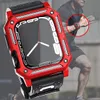 Allt-i-ett TPU PC Smart Straps Full Cover Case Military for IWatch 1-7 Series