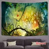 Boho Decoration Home Decor Psychedelic Tree Tapestry Mandala Wall Hanging Macrame Hippie Tappeti per soggiorno Murale J220804