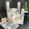 50 unids / lote Supermercado Compras Bolsas de plástico Materiat Chaleco Regalo Bolsas de cosméticos Bolsa de envasado de alimentos Bolsa de dulces de boda 220822