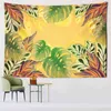 In Flower Tropical Plant Leaves Teppich Wandbehang Bohemian Hippie Witchcraft Tapiz Home Dormitory Decor J220804
