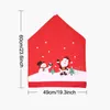 Chave de Natal Capas desenho animado Papai Noel Cadeiras de boneco de neve capa traseira decora￧￣o de festa de Natal em casa Ano Novo Decor Seat Slipcover BH7416 TYJ