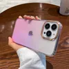 Glitter Clear Lradient Troplating Phone Face for iPhone 15 14 13 Mini 12 11 Pro X XS Max Plus Soft TPU srockproof cover