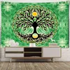 Psychédélique Arbre Tapis Tenture Bohème Hippie Sorcellerie Tapiz Science Fiction Dortoir Décor J220804