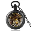 Pocket Watches Classic Bronze Steampunk Design Glass Cabochon Quartz Watch Vintage Men Women Pendant Necklace Chain Clock Jewelry GiftsPocke