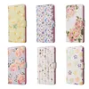 Flower Leather Wallet Cases For Samsung S22 Plus Ultra S21 S20 S10 A53 5G A33 A23 A13 A52 A32 4G A22 A12 Butterfly Dried Lady Yellow Daisy Card Slot Holder Pouch Purse