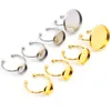 Ajustes de anillo de acero inoxidable, Base en blanco, ajuste de cabujones de vidrio de 6-20mm, botones para fabricación de joyas, 6, 8, 10, 12mm, No se decolora
