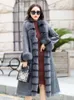 Femmes fourrure Faux véritable luxe manteau col réel femme veste mince Vintage chaud vestes pour femmes 2022 Ropa Para Mujer Zjt595