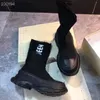 Heiße Designer-Socken Freizeitschuhe Plattform Herren Frau glänzender Strick-Speed-Trainer-Läufer-Sneaker