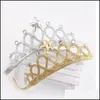 Girls Crown Princess Princesa Tiaras Gold Sier Elastic Birthday Gi Mxhome Dhwwk