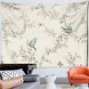 Blommor Tapestry Little Bird Simple Nordic Style Hippie Wall Hanging Bohemian Home Dormitory Decor J220804