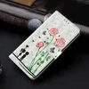 3D Drukuj skórzany portfel na iPhone 14 Pro Max 13 Mini 12 11 XR 8 7 6 Plus Flower Flower Butterfly Rose Floral Cat Lover Dreamcatcher ID Karta Glotka Uchwyt książki