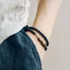 Fili di perline Crystal Obsidian Perle Bracciale martellato Ottone a due fili Health Unisex Gioielli per donne Trend unico 2022 Lotto all'ingrosso