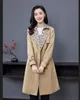 Women Fashion England Design Trench Coat Ong Style Trench Size S-XXL Khaki Color B8616F460