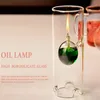 패션 슈퍼 뷰티 창조적 인 투명 유리 실린더 오일 램프 연꽃 잎 특성 촛대 대신 결혼 선물 D270A