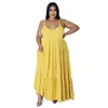 L-5xl Plus Size Maxi Dress Designer Женская одежда сексуальная подвеска длинная салата