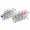 Supermarket Handcart Baby Toys Mini Trolley Toy Storage Folding Shopping Cast Basket