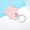 سلاسل المفاتيح الجلدية PU DIY House Keychain Pendant Realut