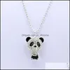 Pendentif Colliers Collier Femmes Imitation Diamant Chandail Beautifly Chaîne Mignon Femelle Panda Bijoux Drop Delivery 2021 Penda Yydhhome Dhp5D