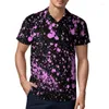 MEN039S POLOS GREEN NEON PAINT SPLATTER CASUATSHIRTS ABSTRACT GRAFFITI SHIRTS TULD DOWN TOWN DOWN OLLAR NOVELTY SHIRT SUMMER MENS SH836475861297