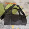 embossed duffle bag print canvas leather handbag interlocking g patch luxurys shoulder bags 09sf