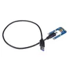 Câbles d'ordinateur Connecteurs 3.0 Mini 40 Cm PCI-E 16PIN vers PCIe Riser Card PCI Express 1x Adaptateur d'extension 16x avec câble d'alimentation SATA pour BTC