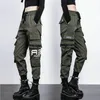 Grandes Poches Pantalon Cargo Femmes Élastique Taille Haute Lâche Streetwear Pantalon Baggy Tactique Pantalon Hip Hop Haute Qualité Joggers Pantalon 220816