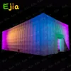 For Outdoor Activities Inflatable Giant Party Tent Oxford Nylon Fabric Big Cube Tent inflatables Night Club With Colorful Lights