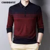 COODRONY Brand Sweater Men Autumn Winter Turndown Collar Pullover Men Fashion Color Casual Pull Homme Knitwear Clothing C1130 220822