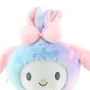 Creatief Long Ear Rabbit Rainbow Gevulde pluche rugzak Big Eye Design Kids Out Holiday Toy Soft Gift 1392 D3