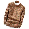 겨울 두꺼운 스웨터 패션 남성 크리스마스 스웨터 캐주얼 슬림 핏 수컷 옷 긴 소매 니트 풀오버 220822