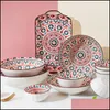 Bols Vaisselle Sous Glaçure Bol De Riz En Porcelaine De Style Européen Assiette Repas Exquis Beautif Motif Nouilles Drop Livraison 2021 Yydhhome Dhvp6