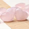 Pierre de Quartz Rose naturelle, 20mm, cristal, cœur, ornement, Chakra, guérison, perles Reiki pour la fabrication de bijoux, décoration cadeau DIY