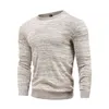 コットンプルオーバーオンメンズセーターファッションソリッドカラー高品質の冬のスリムセーターメンズネイビーニットウェア220822