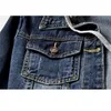 Kvinnors jackor h￶gkvalitativ denimjacka fin h￶st l￥ng￤rmad huva jeans rockar l￶sa avslappnad pojkv￤n stil kvinnor grundl￤ggande ytterkl￤der r481