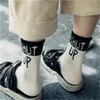 Men's Socks Men Women Harajuku Street Compression Hip Hop Casual Letter Daily Cool Funny Flame Skateboard SocksMen's