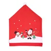 Chave de Natal Capas desenho animado Papai Noel Cadeiras de boneco de neve capa traseira decora￧￣o de festa de Natal em casa Ano Novo Decor Seat Slipcover BH7416 TYJ