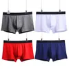 Caleçons Marque Boxer Hommes Sous-vêtements Coton Homme Grand Court Coloré Respirant Solide Flexible Shorts Couleur Pure