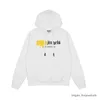 Erkek Hoodies Sweatshirts Tasarımcı Erkekler Kadın Palmiye Açısı Mavi Mor Graffiti Londra Mektup Baskı Gevşek Erkekler ve Kadınlar Lüks T Shirt FG