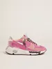 Buty Low-Top Italian Ręcznie robione fuksia Running Sole Ltd Raw Edge Sneakers