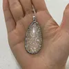 Charms Natural Abalone Shell Drop Shape Pendant 14x50mm Color Inlaid Rhinestone Charm Jewelry DIY Necklace Earrings Fashion AccessoriesCharm