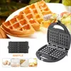 Fabricantes de pão 6 em 1 Waffle elétrico Café da manhã Sandwich Toaster Grill Bolo Máquina Multifuncional 220Vbread