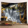 Ruscello Cascata Autunno Tappeto Parete Estetica Room Decor Casa Paesaggio Foresta Natura Albero Appeso Coperta J220804