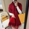 Wholesale Designer Letter Cashmere Scarf For Women Autumn And Winter Shawl Dual-use Thick pocket warm Trendy Jacquard Long Scarves Double Side Lady Wrap Large Size