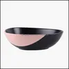 Ciotole Creativo Carino Rosa Nero Ciotola In Ceramica Piatto Di Insalata Di Frutta El Vassoio Di Servizio Decorazione Della Tavola Forniture Per La Conservazione Della Cucina Goccia Yydhhome Dhpo4